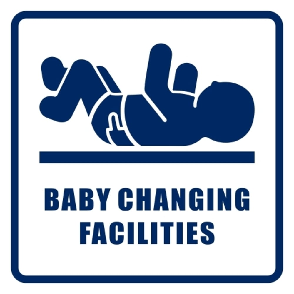 Baby changing table sign