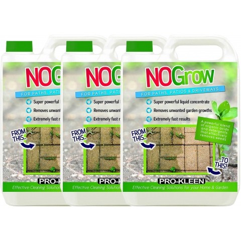 3 X 5l Pro Kleen Nogrow Concentrated Weed Remover For Paths Patios