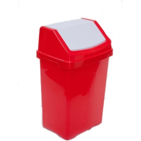 Recycling Flip Bin with Colour Base and White Flip Lid 50L - HSD Online