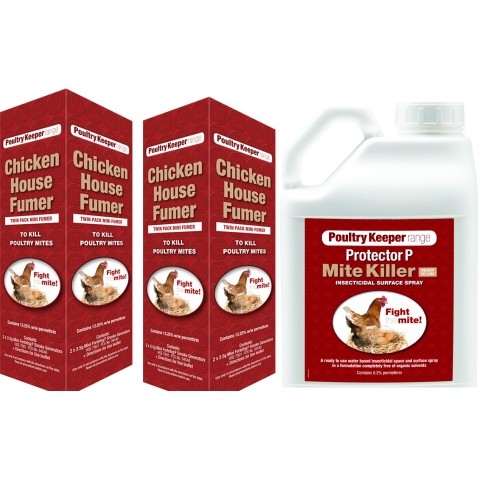 LARGE CHICKEN RED POULTRY KILLER TREATMENT FUMER MITE 